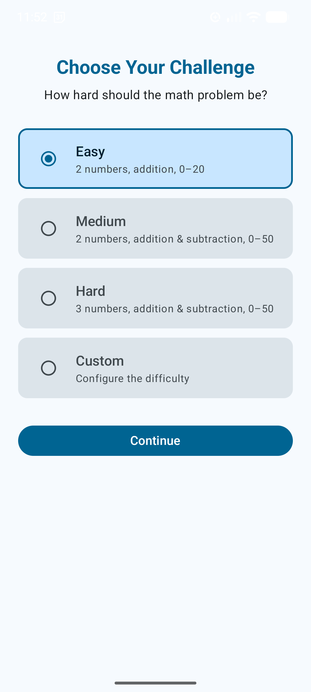 Choose your challenge