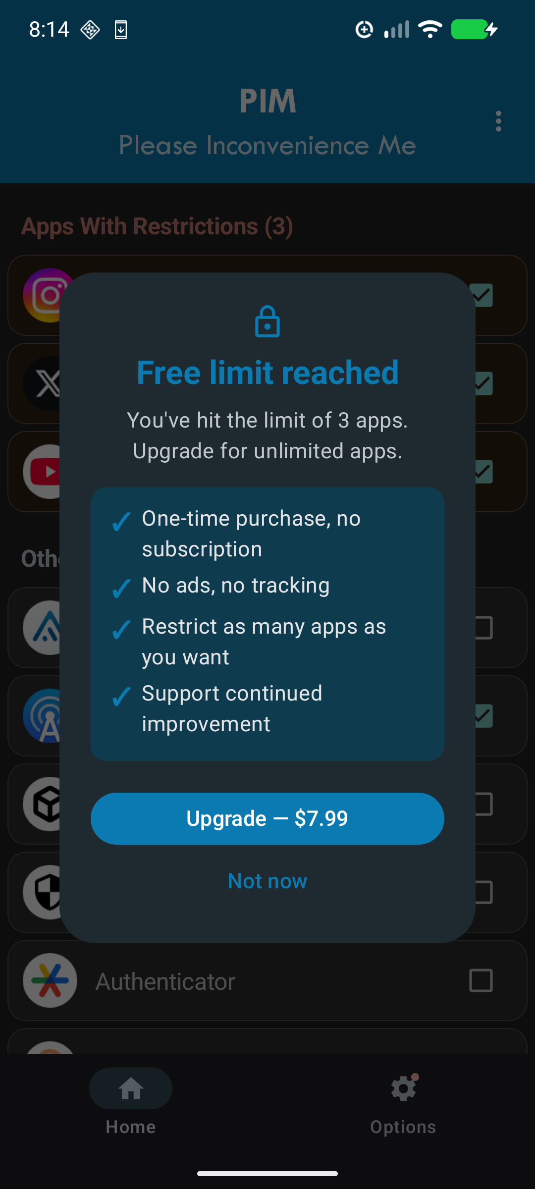 Upgrade to unlimited